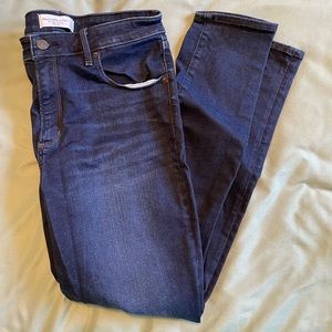 Abercrombie high-rise curve love dark wash skinny beans